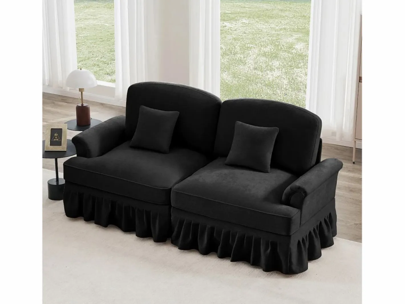 Sofá de dos plazas Módulos flexibles Convertible en sofá cama Puff multifunción Chenilla^ Outlet