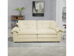 Hauss Spole Conjunto Sofá Y Sillón|Sofá de dos plazas y sillones giratorios en tejido chenilla - Con cojines