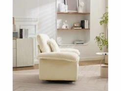 Hauss Spole Conjunto Sofá Y Sillón|Sofá de dos plazas y sillones giratorios en tejido chenilla - Con cojines