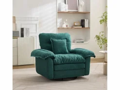 Sofá de dos plazas y sillones giratorios en tejido chenilla - Con cojines^Hauss Spole Online