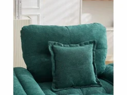 Sofá de dos plazas y sillones giratorios en tejido chenilla - Con cojines^Hauss Spole Online