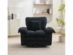 Sofá de dos plazas y sillones giratorios en tejido chenilla - Con cojines^Hauss Spole Discount