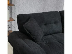 Sofá de dos plazas y sillones giratorios en tejido chenilla - Con cojines^Hauss Spole Discount