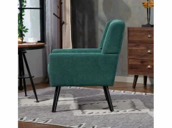 Hauss Spole Conjunto Sofá Y Sillón|Sofá de dos plazas y sillones en tejido de lino - Juego de 2 con patas de madera