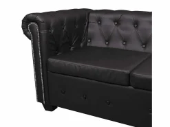 vidaxl Sofás Chesterfield|Sofá de esquina Chesterfield 5 plazas cuero artificial