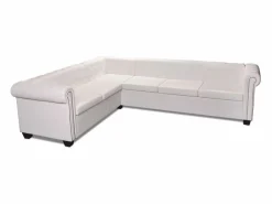 vidaxl Sofás Chesterfield|Sofá De Piel|Sofá de esquina Chesterfield 6 plazas cuero artificial