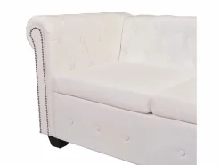 vidaxl Sofás Chesterfield|Sofá De Piel|Sofá de esquina Chesterfield 6 plazas cuero artificial