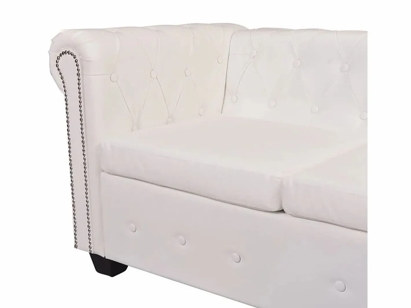 vidaxl Sofás Chesterfield|Sofá De Piel|Sofá de esquina Chesterfield 6 plazas cuero artificial