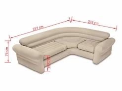 Sofá de esquina inflable 257x203x76 cm^Intex Clearance