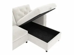 Sofá de esquina moderno en L - Con espacio de almacenamiento - Ajustable a izquierda y derecha - Con bolsillos laterales de almacenamiento - Terciopelo - ​​​^ModernLuxe Sale