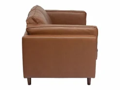 Miliboo Sofá de piel de búfalo 2 plazas vintage marrón BRADLEY Marru00f3n Best