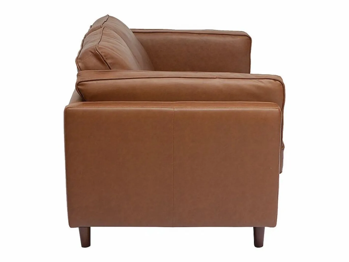 Miliboo Sofá de piel de búfalo 2 plazas vintage marrón BRADLEY Marru00f3n Best