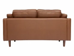 Miliboo Sofá de piel de búfalo 2 plazas vintage marrón BRADLEY Marru00f3n Best