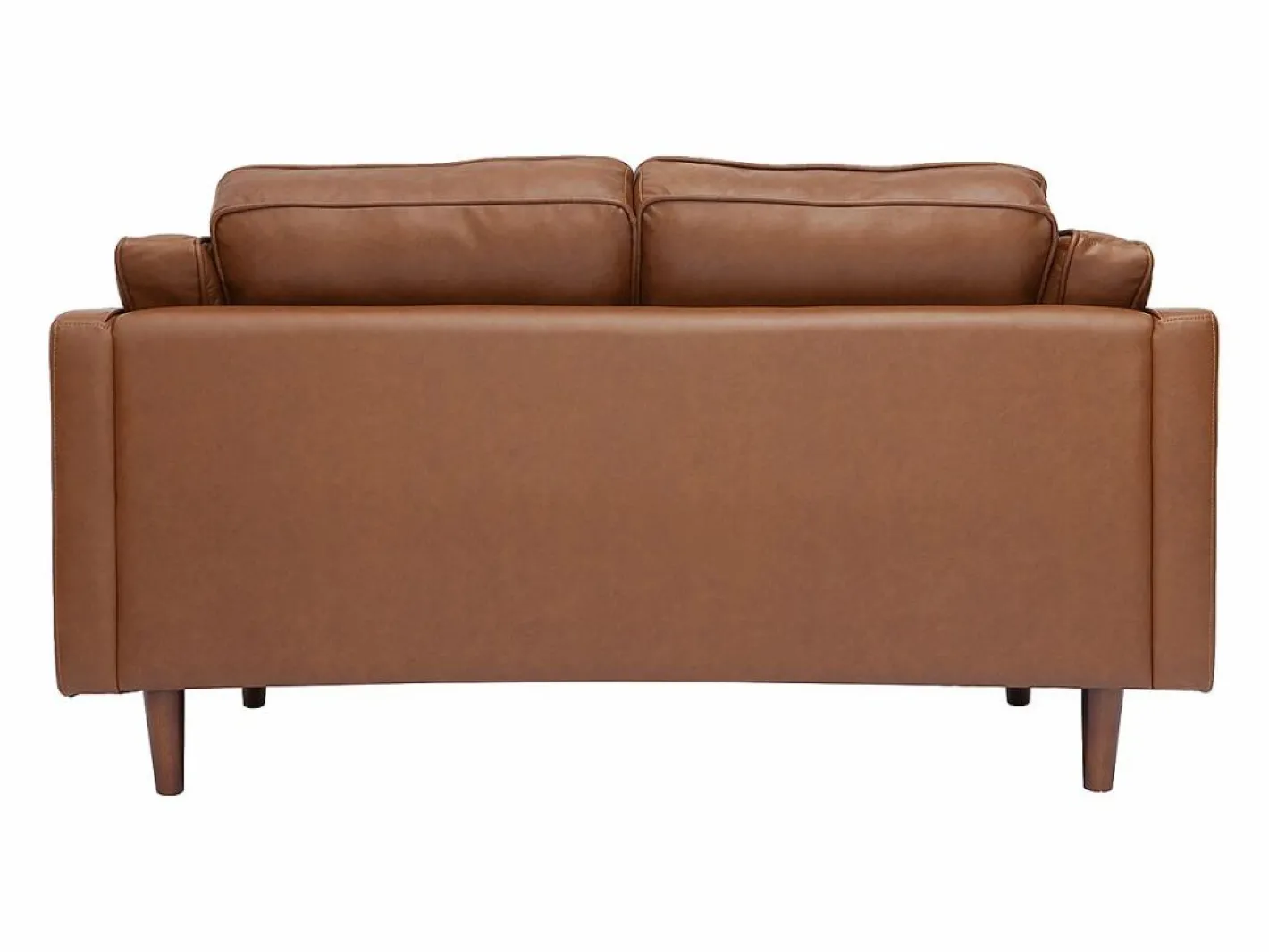 Miliboo Sofá de piel de búfalo 2 plazas vintage marrón BRADLEY Marru00f3n Best
