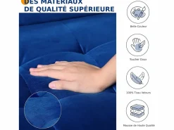 DripeX Sofá Vintage|Sofás Chesterfield|Sofá de terciopelo de 2 asientos, sofá mini dormitorio con reposabrazos, pies de madera cónicos, sofá fijado un respaldo bajo