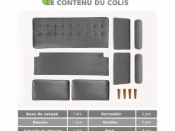 Sofá de terciopelo de 2 salones, sofá mini dormitorio, con reposabrazos y pies cónicos, una espalda baja - 148.5x78x85cm^DripeX Online
