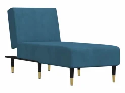 vidaxl Sofá diván de terciopelo Azul Hot