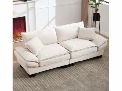 Sofá doble moderno y sencillo - 224 x 81 x 81 cm - con edredón - terciopelo -^Merax New