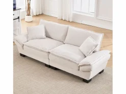 Sofá doble moderno y sencillo - 224 x 81 x 81 cm - con edredón - terciopelo -^Merax New