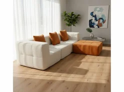 Sofá Eden Completo 3 plazas - blanco naranja Blanco roto Best