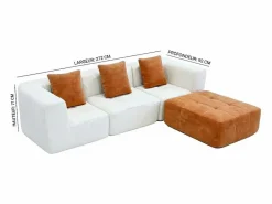 Sofá Eden Completo 3 plazas - blanco naranja Blanco roto Best