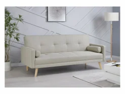 Concept-Usine Sofá escandinavo convertible 3 plazas de tela BERLIN Beige Discount