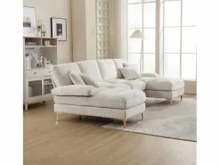 Sofá esquinero - Sofá de 4 plazas con asientos y cojines - para salón y dormitorio^ Outlet
