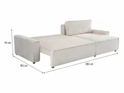 Habitat et jardin Sofá esquinero convertible y reversible de pana 