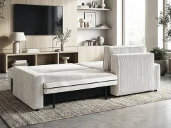 Habitat et jardin Sofá esquinero convertible y reversible de pana 