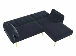 Hauss Spole Sofás Chesterfield|Sofá esquinero convertible de 3 plazas - Terciopelo -