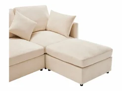 ModernLuxe Sofá Modular|Sofá esquinero de 3 plazas - con reposapiés modular - chenilla -