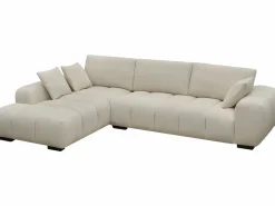 Habitat et jardin Sofá esquinero de tela "Monceau" - 3 plazas - Beige Hot