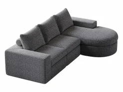 Sofá - 3 Plazas|Sofá Cama|Sofá esquinero - Sofá de 3 plazas con 3 cojines y 2 reposacabezas - chenilla