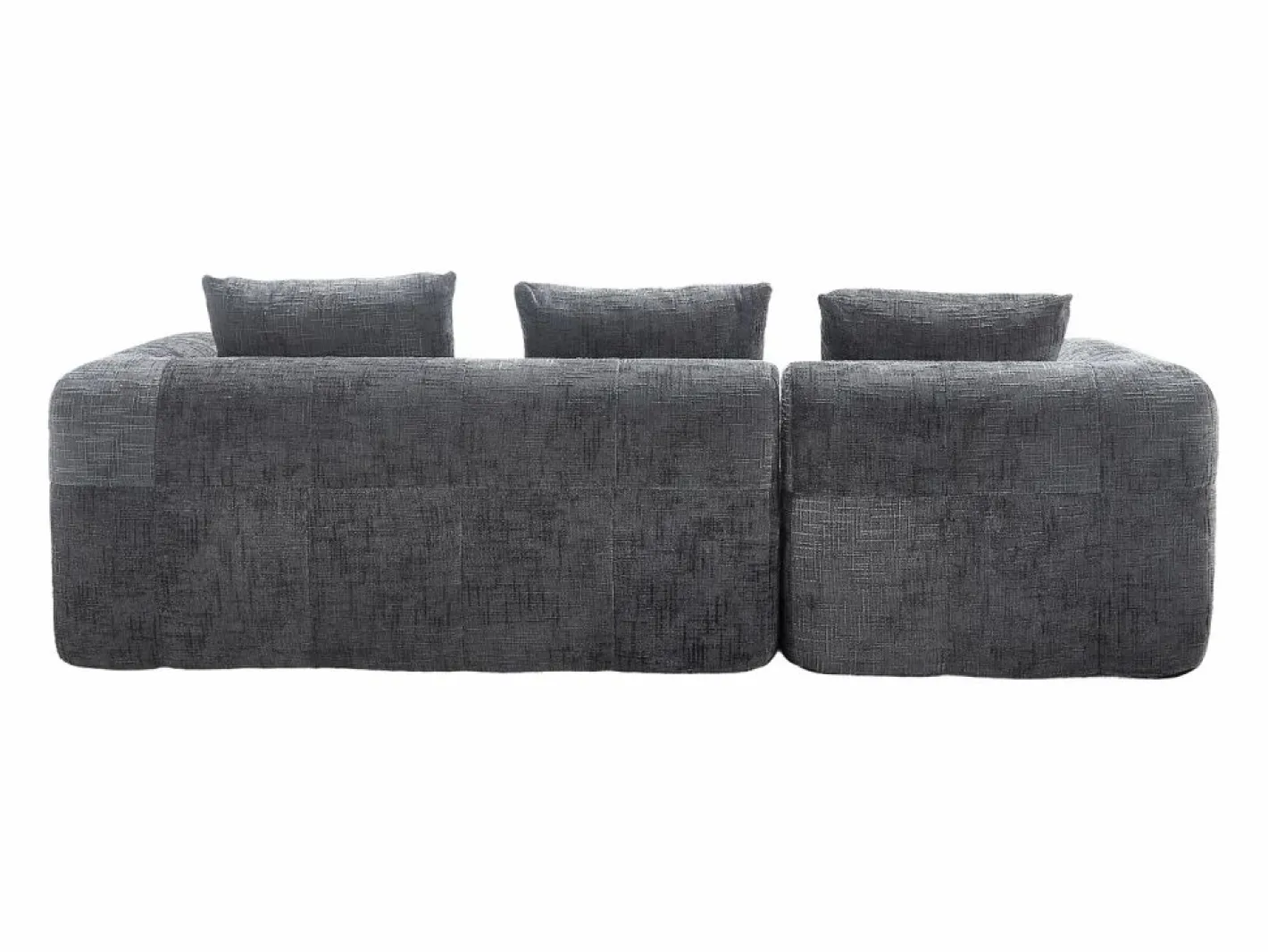 Sofá Rinconera|Sofá esquinero - Sofá recto con bolsillos de almacenamiento y 3 cojines - con chaise longue y reposabrazos