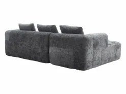 Sofá Rinconera|Sofá esquinero - Sofá recto con bolsillos de almacenamiento y 3 cojines - con chaise longue y reposabrazos