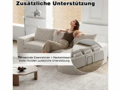 Sofá Esquinero Modular Reversible 6 Plazas, con 6 Cojines y Almohadas Cervicales, Tejido Chenilla, Salón DIY,^DripeX New