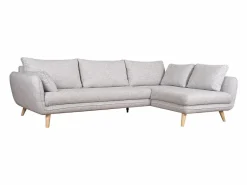 Miliboo Sofá esquinero nórdico 5 plazas CREEP Gris claro Hot