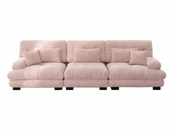 KOMHTOM Conjunto Sofás|Sofá esquinero, tres plazas, tela suave, tapizado,