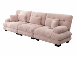 KOMHTOM Conjunto Sofás|Sofá esquinero, tres plazas, tela suave, tapizado,
