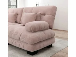 KOMHTOM Conjunto Sofás|Sofá esquinero, tres plazas, tela suave, tapizado,