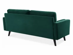 Sweeek Sofá Escandinavo|Sofá estilo escandinavo de terciopelo con patas de madera, 3 plazas