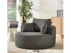Sofá individual, Sofá tapizado con reposabrazos y respaldo - Chenilla - para salón y dormitorio^OKWISH Clearance