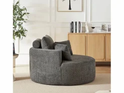 Sofá individual, Sofá tapizado con reposabrazos y respaldo - Chenilla - para salón y dormitorio^OKWISH Clearance