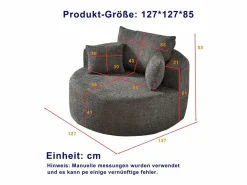 Sofá individual, Sofá tapizado con reposabrazos y respaldo - Chenilla - para salón y dormitorio^OKWISH Clearance