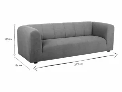 Sofá moderno 3-4 plazas de tejido efecto aterciopelado - OLIVEIRO^Miliboo New