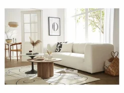 Miliboo Sofá moderno de tela 4 plazas OLIVEIRO Beige Clearance