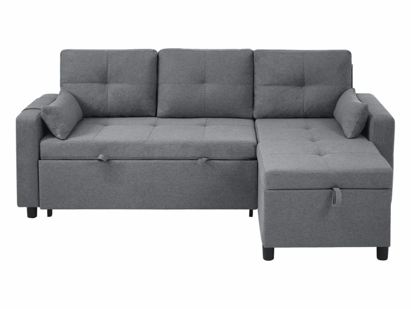 Sofá moderno en L - Sofá cama modular - Función de cama - Con almacenamiento - Con portavasos -^ModernLuxe Hot