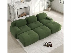 DripeX Sofá Modular|Sofás Club|Sofá modular 3 plazas + 3 pouf - pana - con 3 cojines - densidad asiento 32kg/m³ - 298x178x70cm -