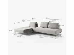 AHD Sofá Modular|Sofá modular 3 plazas desenfundable repelente al agua Campiglio B -