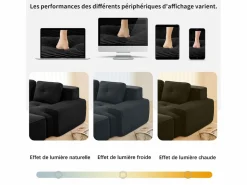 DripeX Sofá Modular|Sofás Club|Sofá Modular 2 plazas en Pana con 2 cojines, sin montaje, 204x104x69cm,